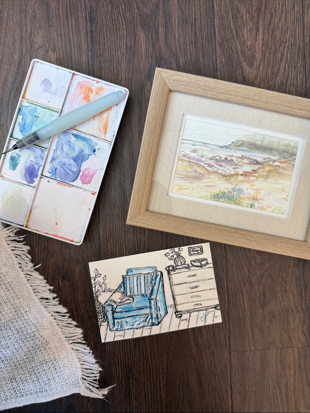 Original Art - One-of-a-kind, Coastal Watercolor